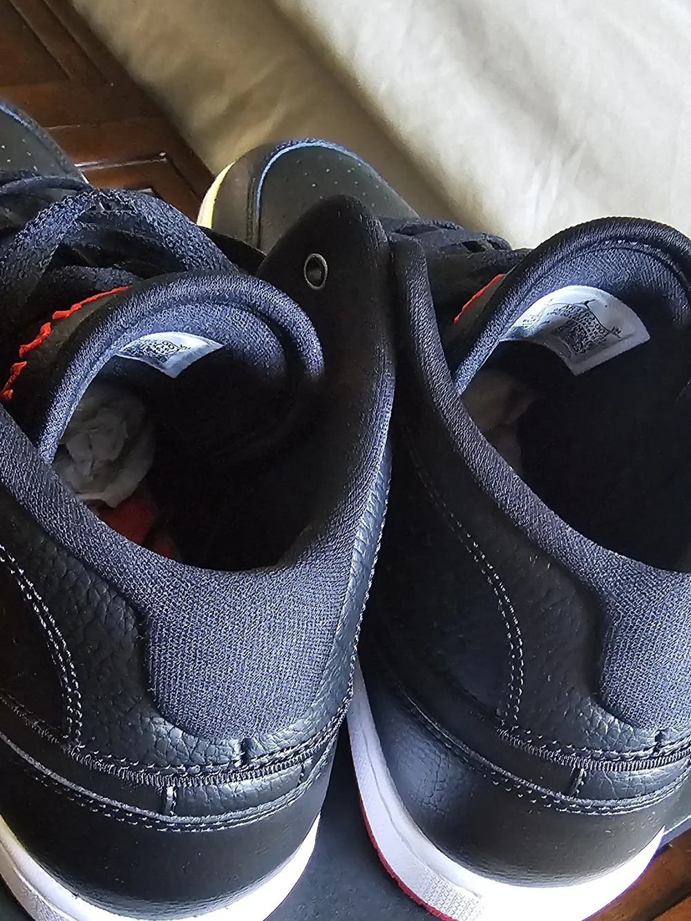Nike Air Jordan Men's Black/Red High-Top Sneakers